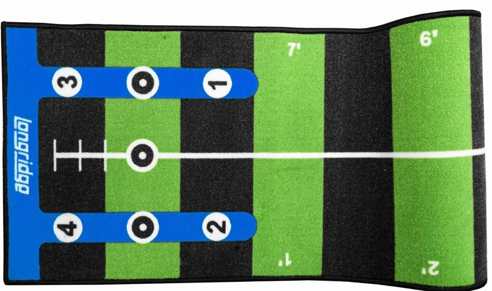 LONGRIDGE Golf Pro Tapis de Putting 4m, Vert/Noir