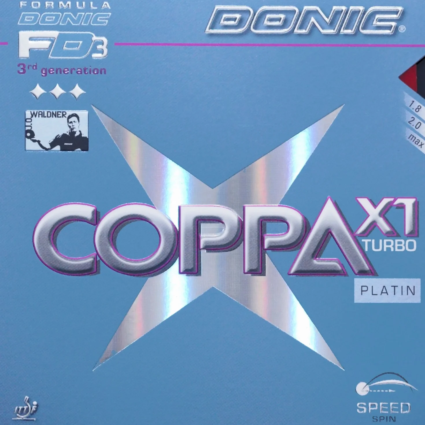 Donic coppa x1 turbo platine max rouge