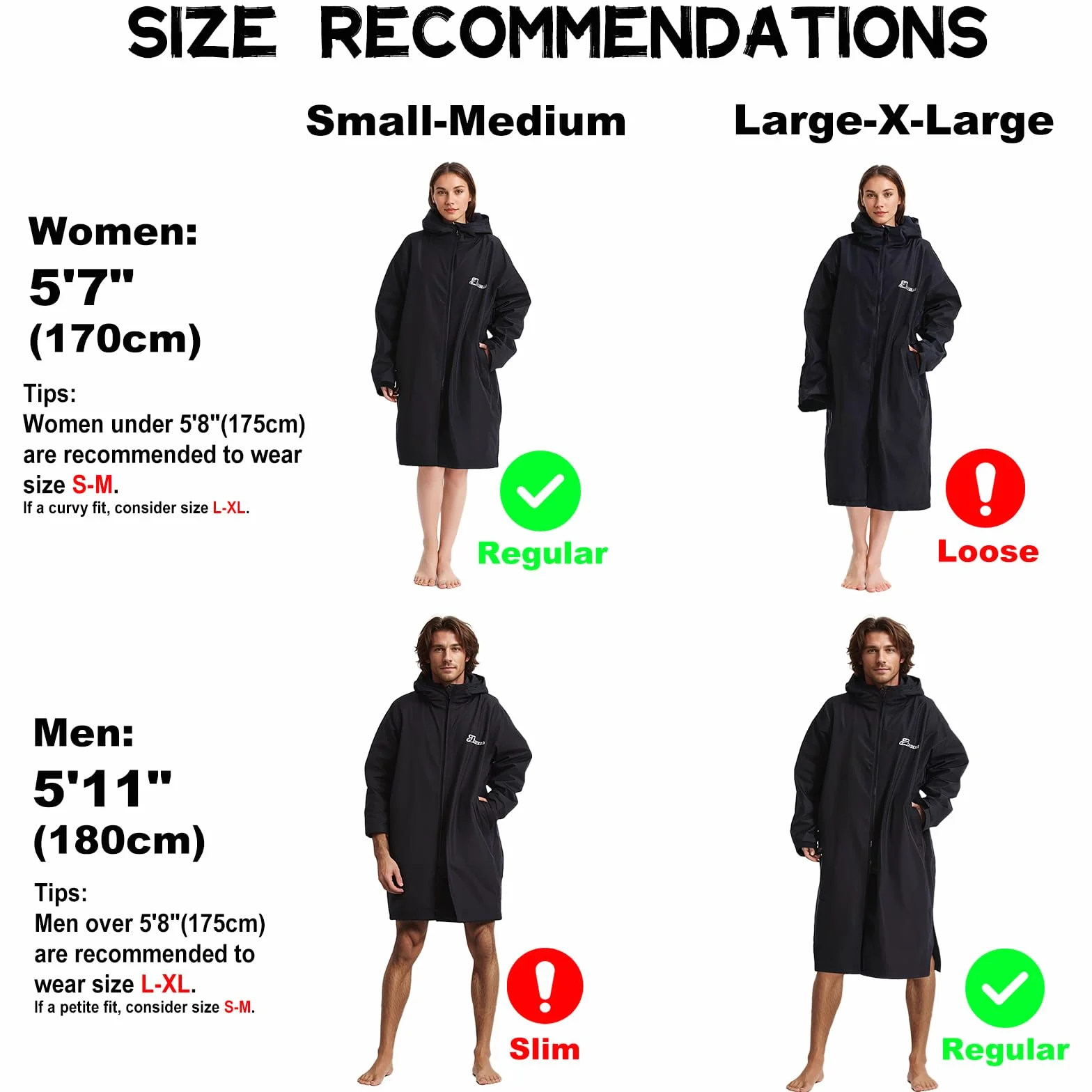 Oksun Waterproof Changing Robe for Adult Windproof Swimming Oversized Poncho Coat Beach Robe with Hooded