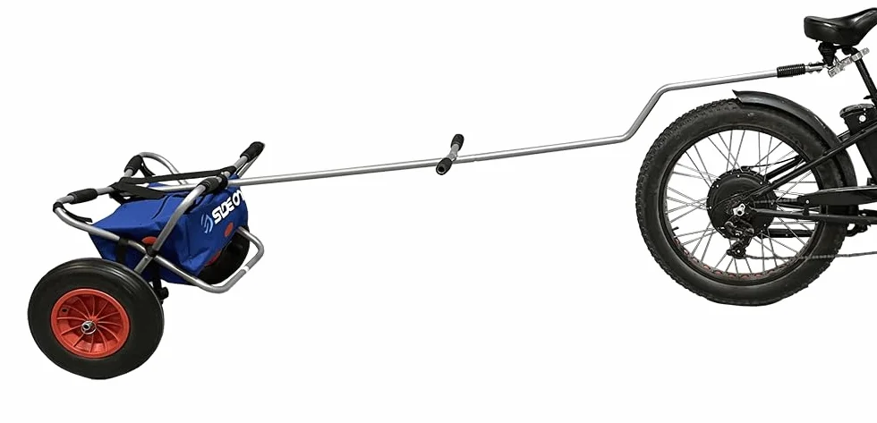 Chariot de Transport pour Planche de Surf 180cm Roues Tout-Terrain Support Vélo