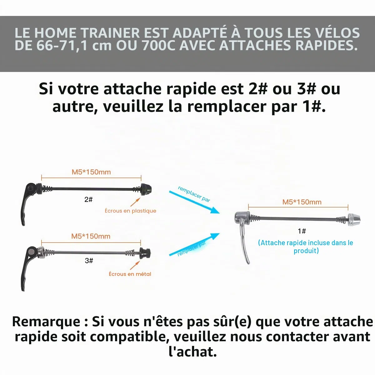 UNISKY - Support magnétique avec libération rapide pour vélo de montagne et vélo de route