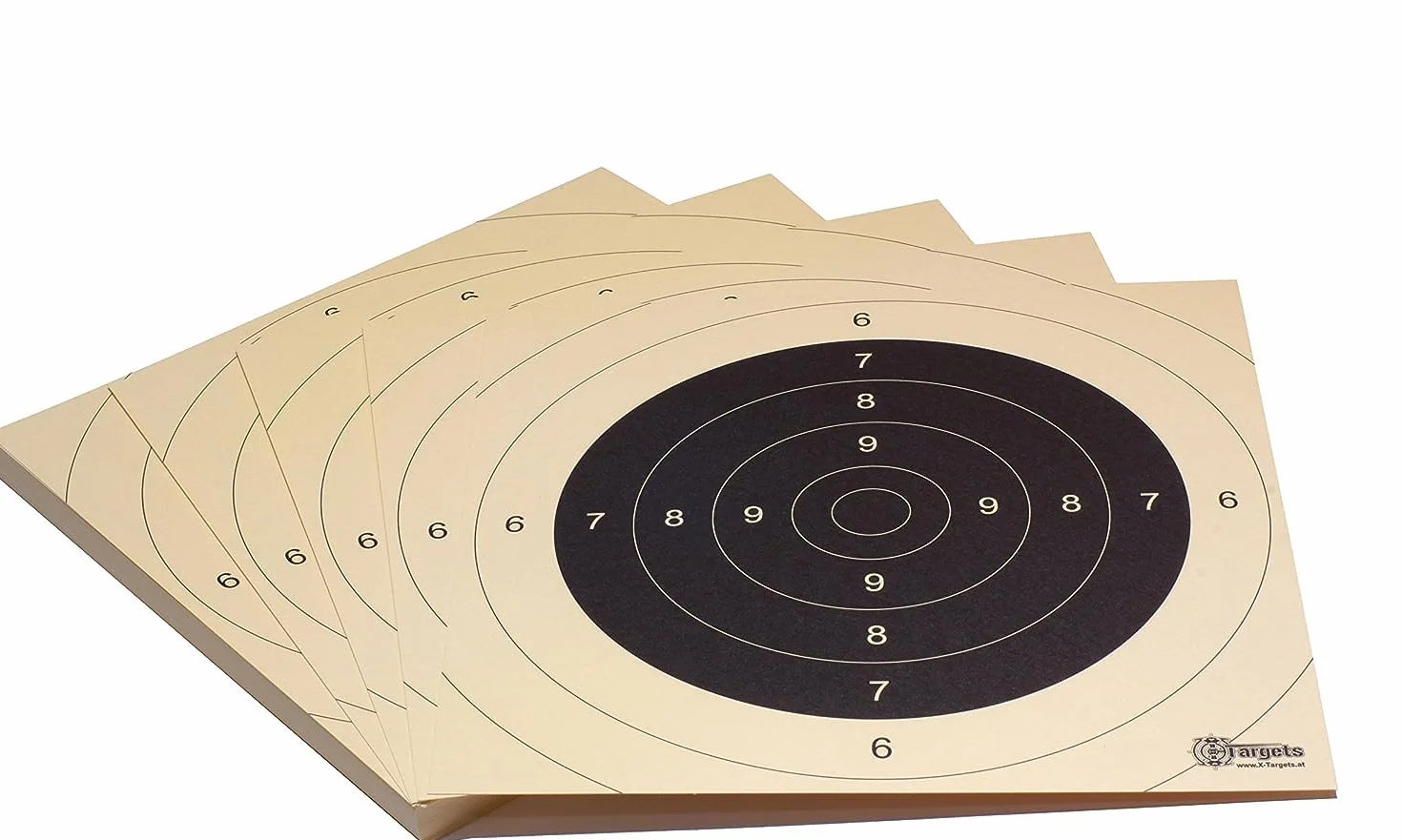 X-Targets Ensemble de cibles 140 pièces Standard/Duel Target / 52x55 cm et 26x26 cm/Carton de cibles de tir 200 g/m² Chamois