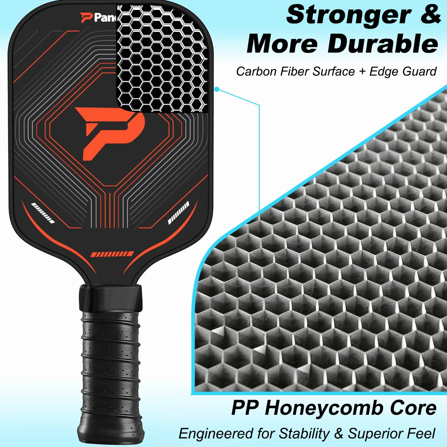 Raquettes Pickleball Set 4 Pièces, Kit Pickleball Complet avec Sac et Balles, Paddles Fibre de Carbone Légères, pour Débutant et Intermédiaire, Intérieur Extérieur