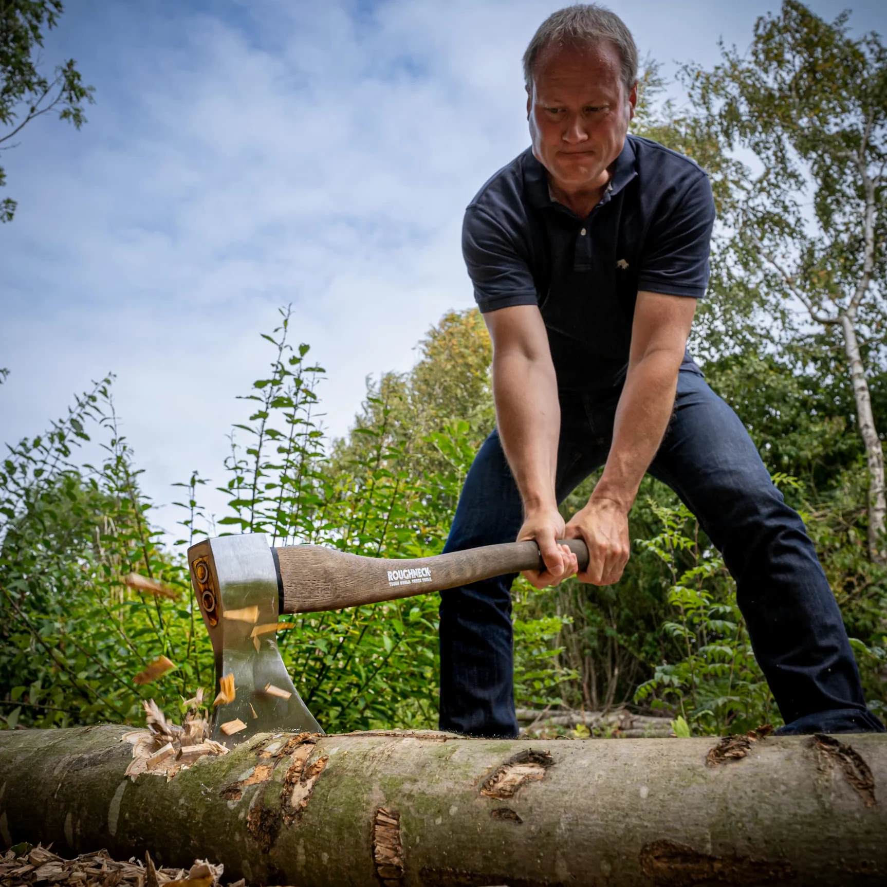 Roughneck ROU65675 Traditional Hickory Handle Axe 1.6kg (3½lbs) Marron