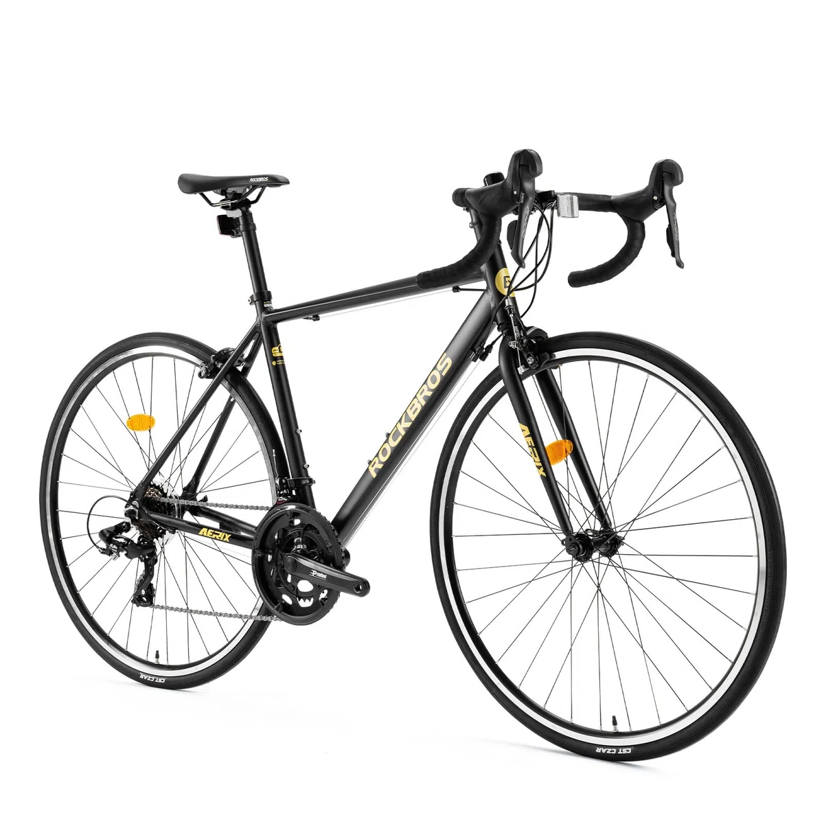 ROCKBROS AERIX Vélo de Route 700C Aluminium 16 Vitesses, Léger 11,36 kg, Guidon Droit, Vélo Fitness Débutant Loisirs Entraînement pour Hommes Femmes, Tailles XS/S/M/L/XL