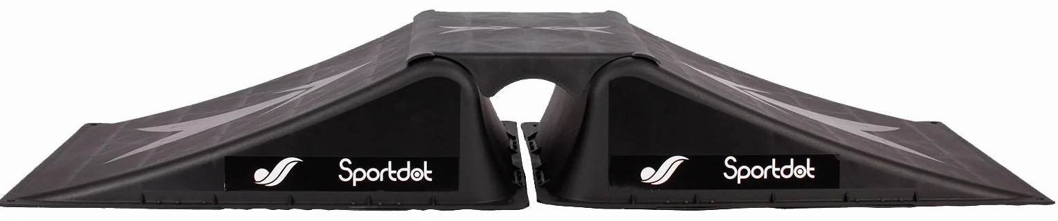 Double rampe (2 rampes + 1 partie centrale) pour skateboard/BMX/skater/voitures radio-commandées RC