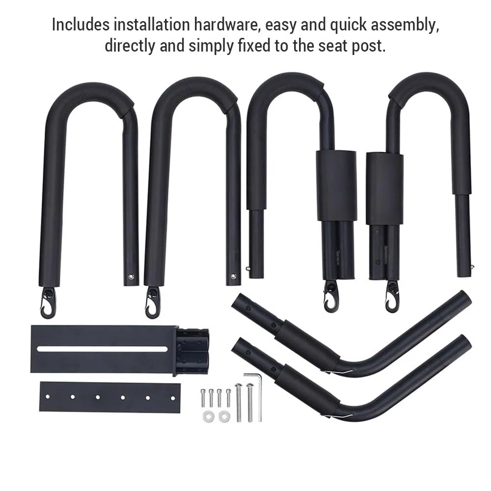Support de Planche Surf vélo Portable et Ajustable latéral pour Wakeboard en Aluminium léger antirouille Facile à Installer