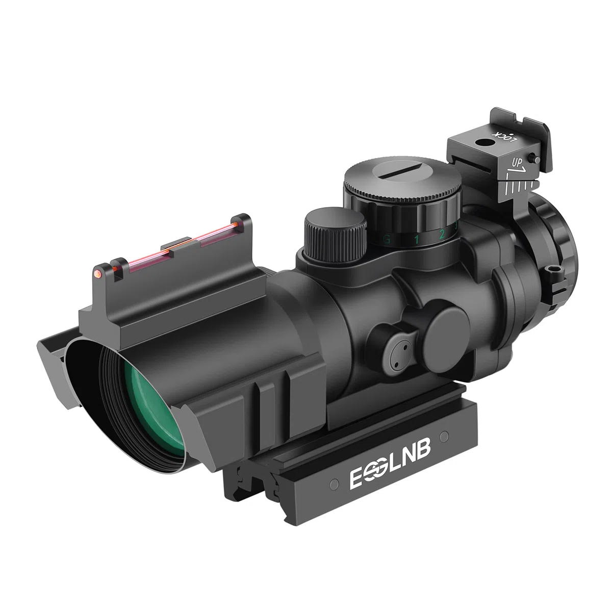 ESSLNB Viseur Point Rouge 4X32 Rouge/Vert/Bleu Point Rouge Chasse avec 11mm/22mm Weaver/Picatinny Montage sur Rail pour la Chasse