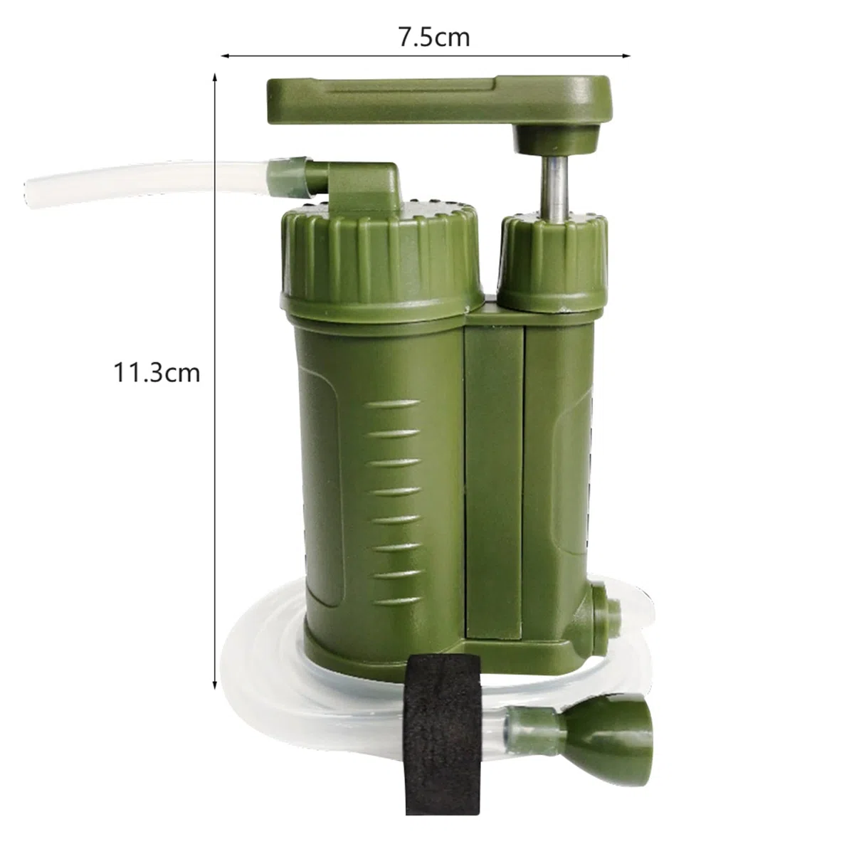 Filtres à Eau de Camping Pompe Portable Carbone 0,01 Micron Filtre à Eau Paille système de Filtration d'eau purificateur d'eau pour Camping randonnée