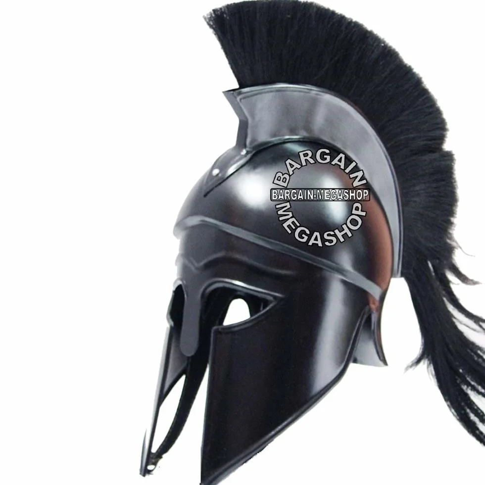 Nautical Replica Hub médiéval Spartiate Grec Romain Casque Corinthien CE Collier s'SCA Jeu Armor avec Plume et Finition Rouge