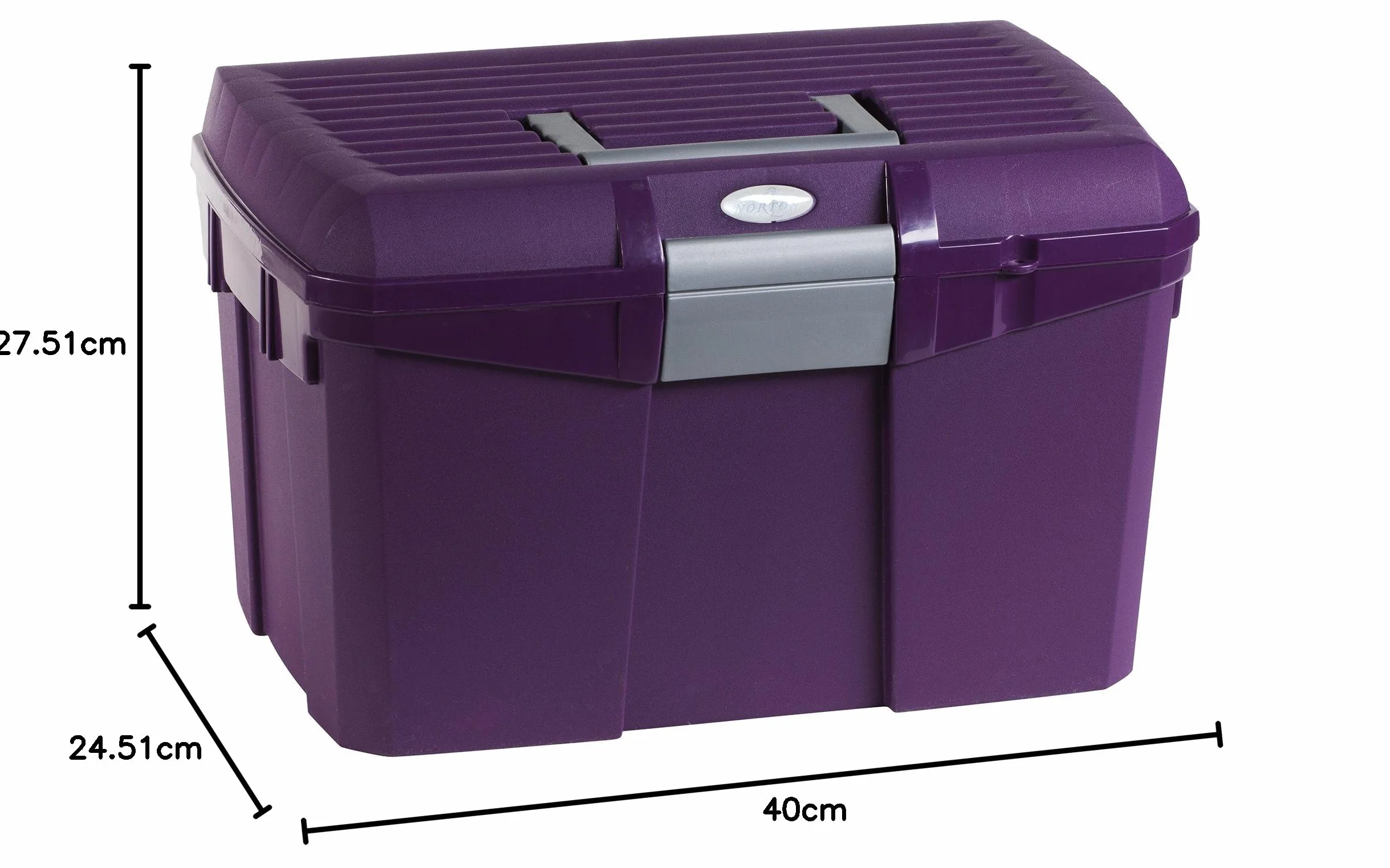 Norton 700004 Boîte à Tack Box Mixte Adulte, Violet/Gris, 40 x 27,5 x 24,5 cm