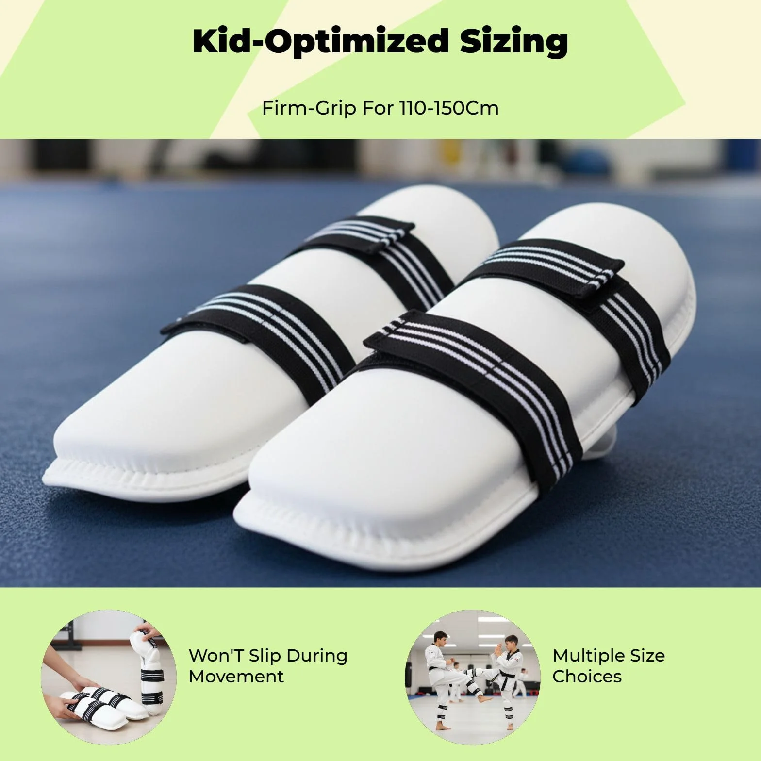 Taekwondo Guard Équipement de Protection Épaissi Rembourré Garde Protection pour MMA Arts Martiaux Muay Thai Unisexe Adultes Enfants Hommes Femmes, Protège-Jambes et Bras S