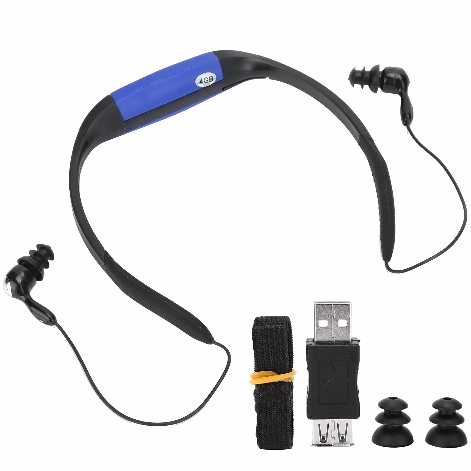 Mumisuto Lecteur MP3 Étanche IPX8 Casque Natation Radio FM Sports Nautiques