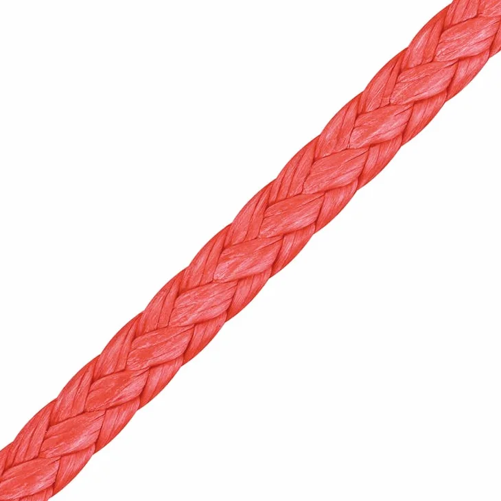 Corde tressée en Dyneema, 2 mm de diamètre, 100 mètres, Rouge, résistance à la Rupture : 410 daN (=ca. Kg)