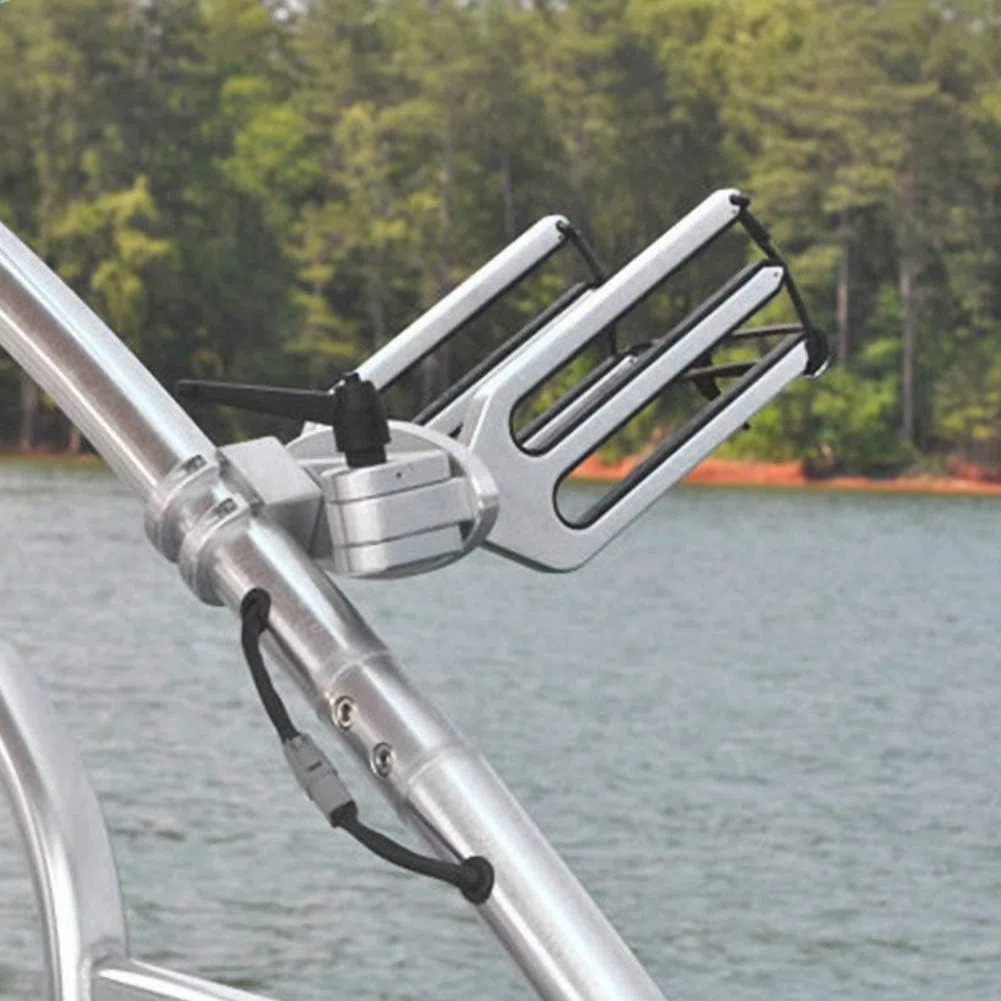 Aramox CNC Aluminium Wakeboard Fork Rack Wiredrawing Wakeboard Surfboard Fork Support Set Wakeboard Tower Rack Kneeboard Tower Rack Support de Bateau pour Bateau Yacht