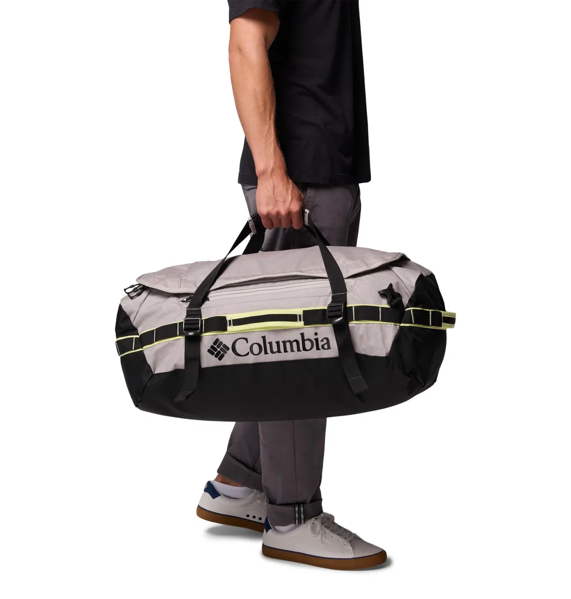 Columbia Landroamer Sac de Sport Unisexe 60 l, Gris Silex/Noir/Citron Haze, Taille Unique