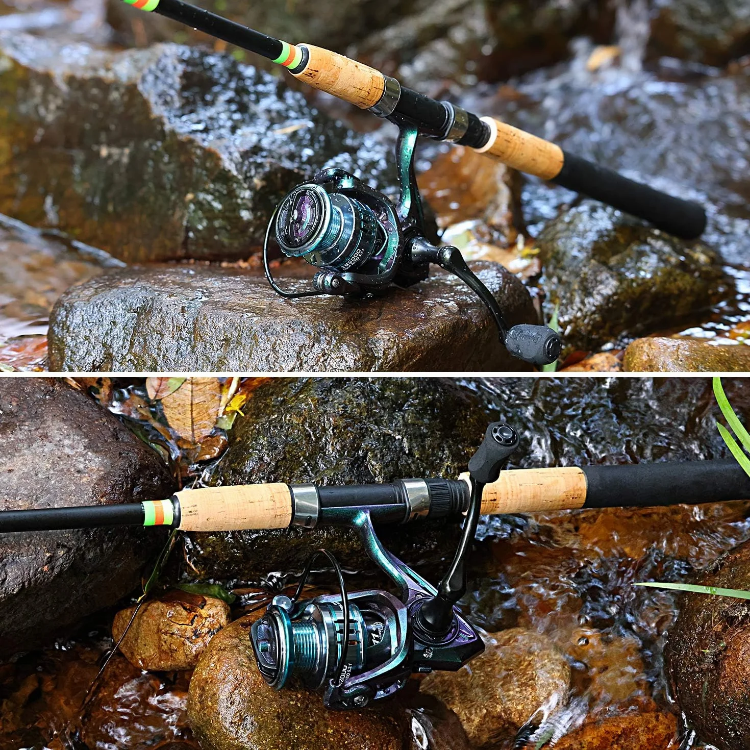 Sougayilang Feeder Canne à pêche portable avec 3 embouts 3000 tailles de moulinet, gamme complète d'action pour la carpe