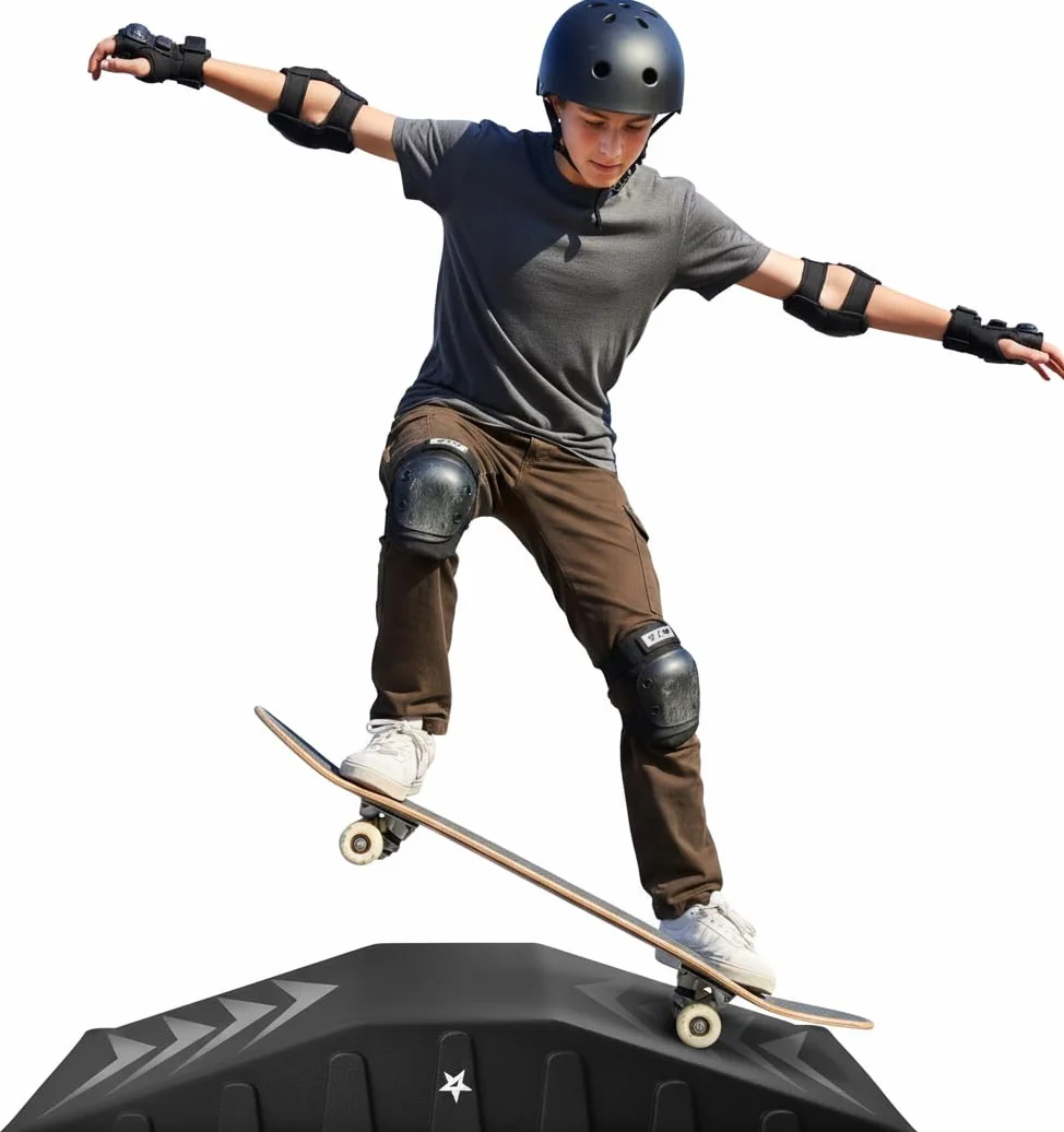 Yes4All Rampe de Skateboard Monobloc, Rampe de vélo, Rampe de Skate – Conçue pour Les débutants, Plus Durable, sûre, capacité de 100 kg