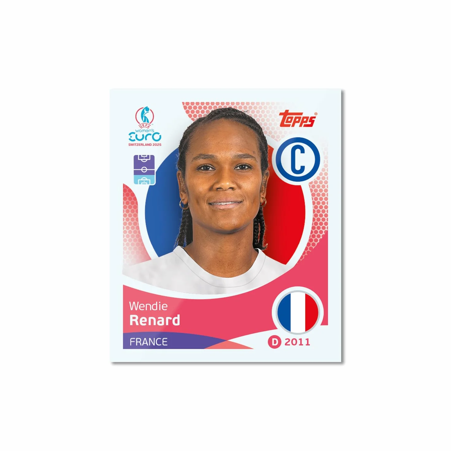 Topps Official Women's Euros 2025 Collection d'autocollants Boîte complète 50 paquets d'autocollants pour femme par boîte (300 autocollants).