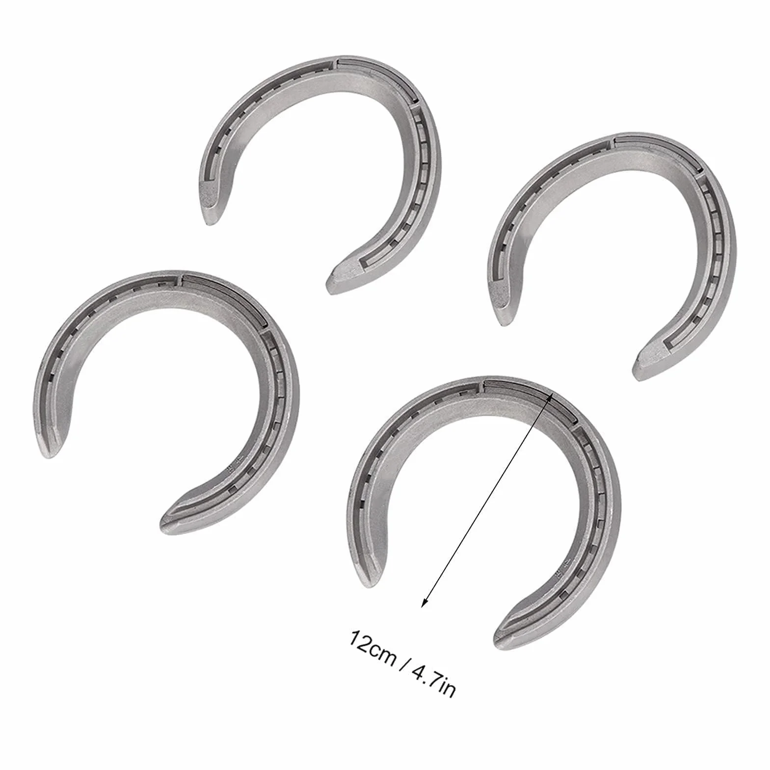 Zerodis Fer à Cheval en Alliage d'Aluminium, Kit de 4 Pièces, Antidérapant, Résistant à l'usure, pour Courses de Chevaux et Équitation