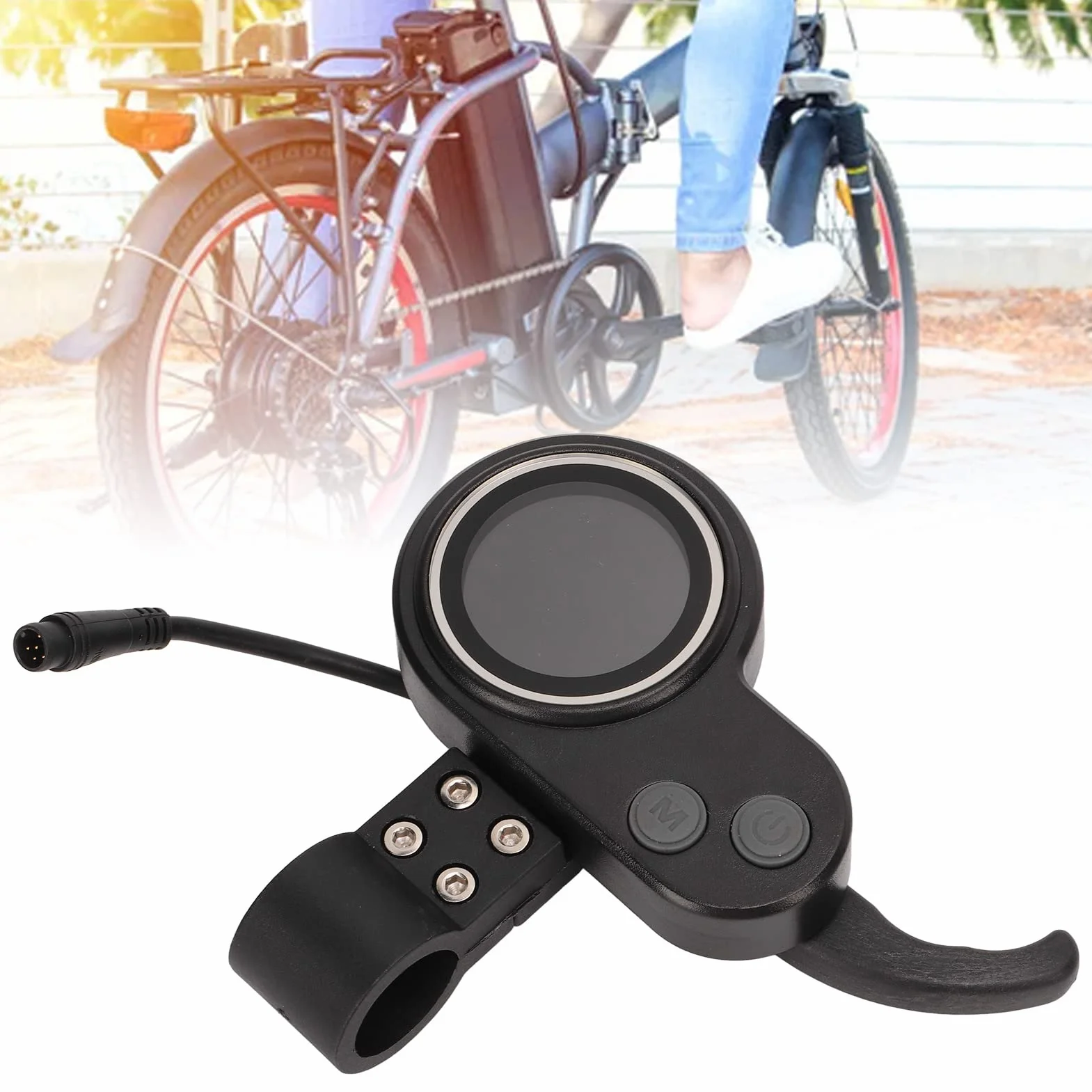 Écran LCD Vélo électrique 2 en 1 Scooter électrique Compteur Accélérateur Prise étanche
