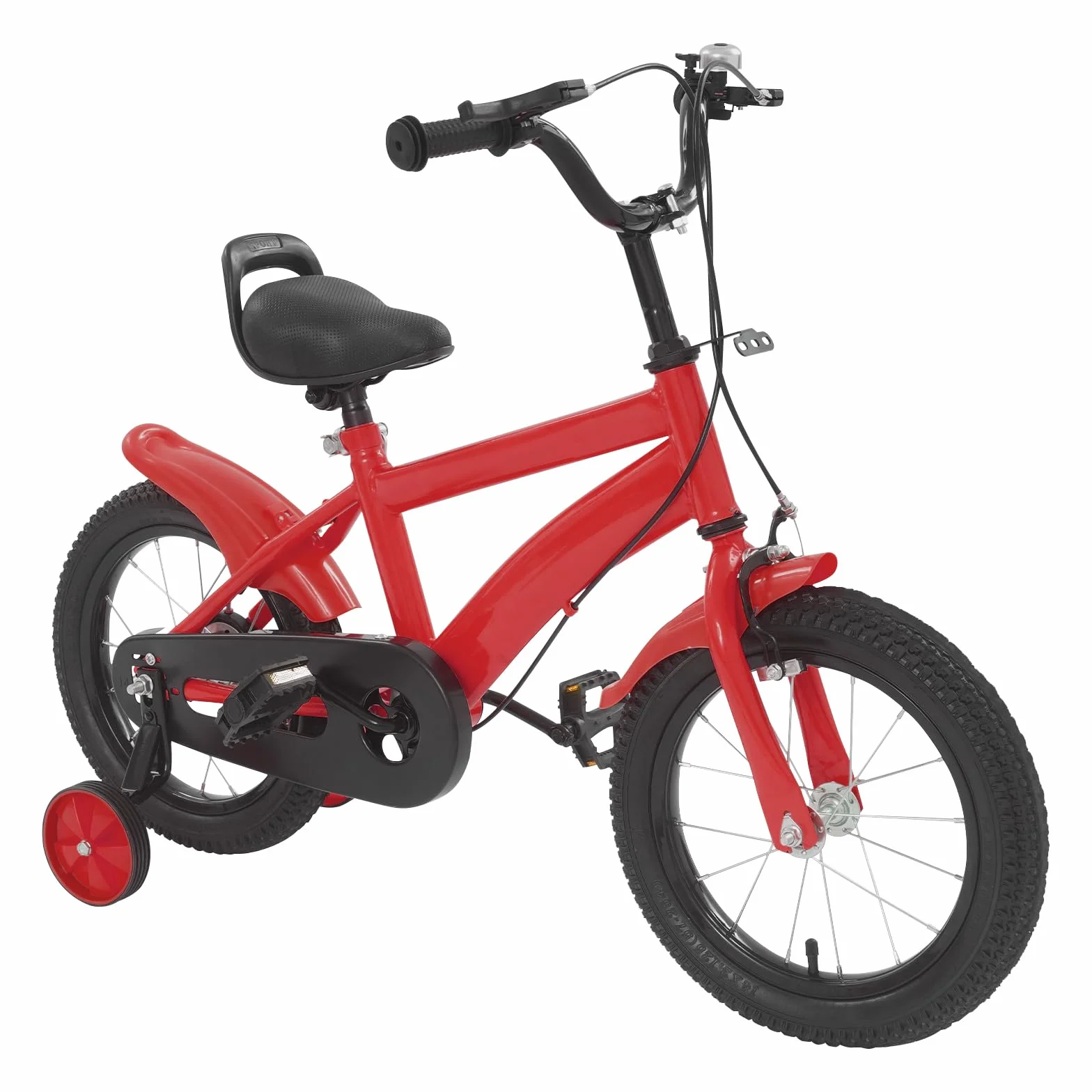 Vélo enfant 14 pouces roues stabilisatrices double freinage réglable hauteur 3 ans