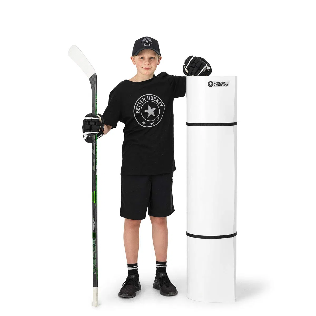 Better Hockey Extreme Roll-Up Shooting Pad XL - Taille 305 x 138 cm - Énorme Tapis de tir de Hockey - Glisse Incroyable