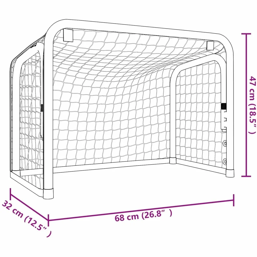 vidaXL But de hockey sur glace avec filet, filet d'entraînement de hockey pour adultes et enfants, filet d'entraînement de hockey pour cour, pelouse, acier et polyester - Rouge et noir