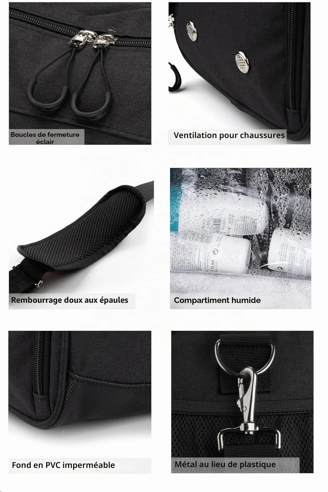 Fitgriff® Sac de Sport Homme Femme V1 - Sac de Voyage Compartiments Chaussures Humide Duffel Bag