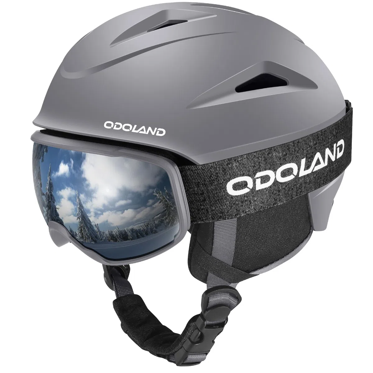 Odoland Casque de Ski, Casque de Ski avec Lunettes, Casque de Neige, Multi-Couleurs, Antichoc, Anti-Vent, Casque de Ski pour Hommes, Femmes et Jeunes, Assurant Sécurité Le Sports de Neige