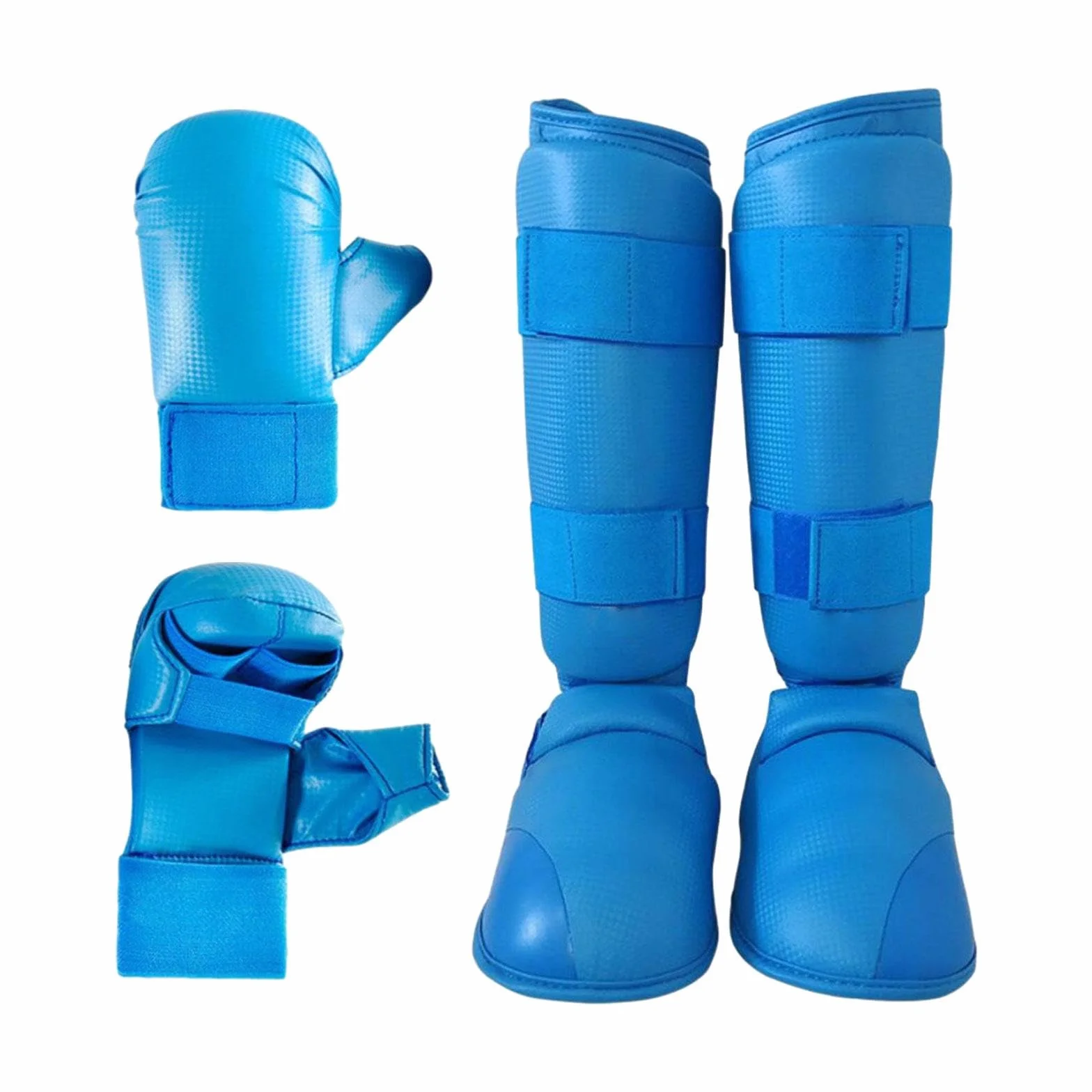 Oshhni Ensemble d'équipement de karaté, Gants de Boxe, protège-Tibias, Gants de Frappe pour entraînement de Taekwondo, Gants de Frappe, équipement pour