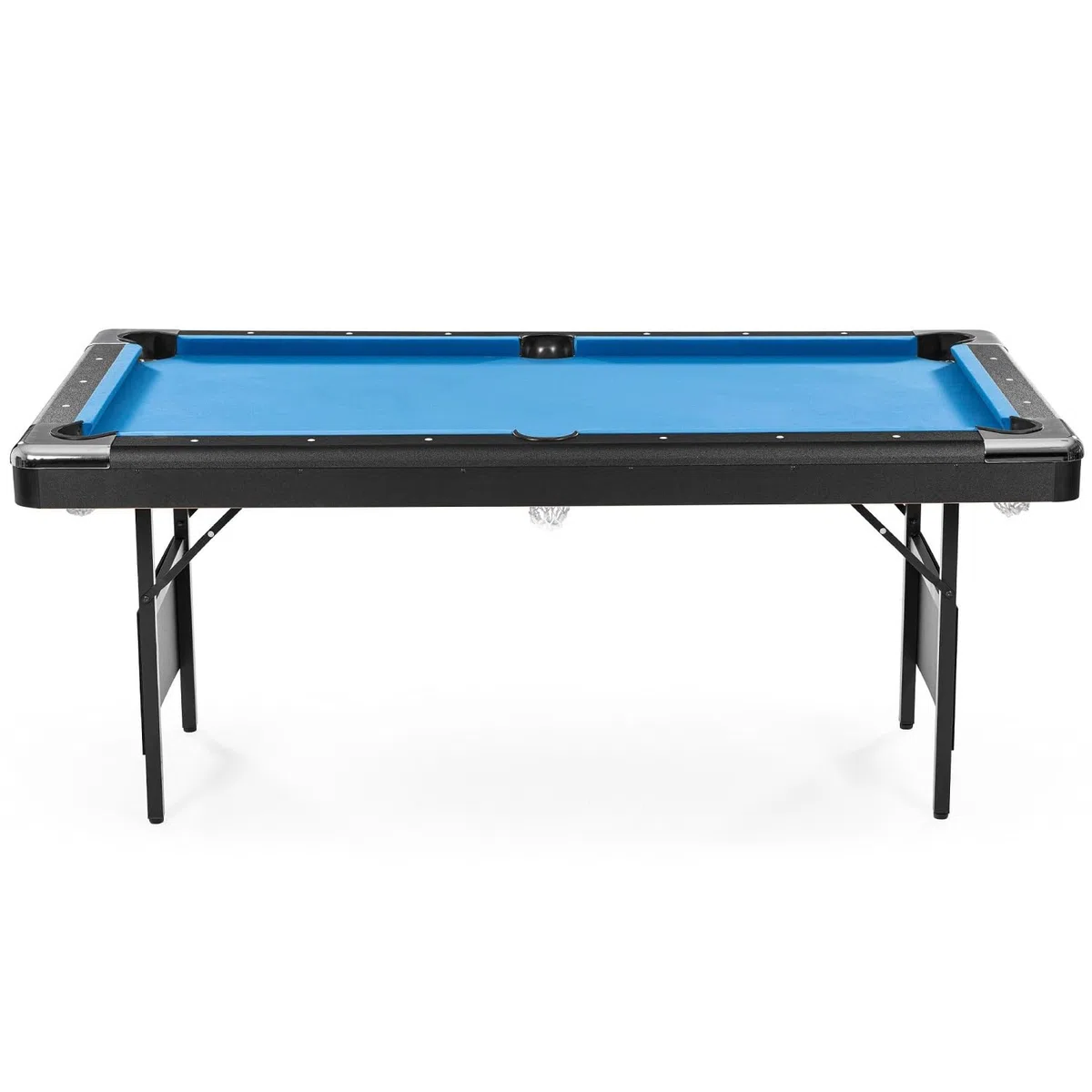 Table de Billard - 6ft (193x109x81cm) - Buckshot Atlanta - Pliable - avec Accessoires - Vec Pieds pliants en métal - Bleu