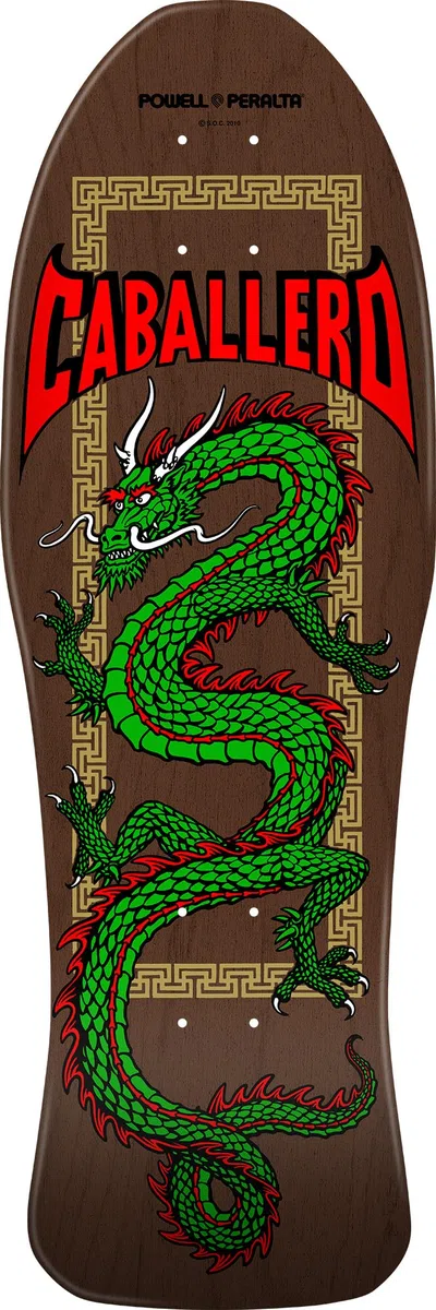 Powell Peralta Steve Caballero Planche de Skateboard Motif Dragon Chinois Marron 25,4 x 76,2 cm