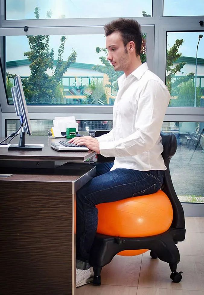 Kikka Active Chair Plus Chaise ergonomique avec balle gonflable, violet