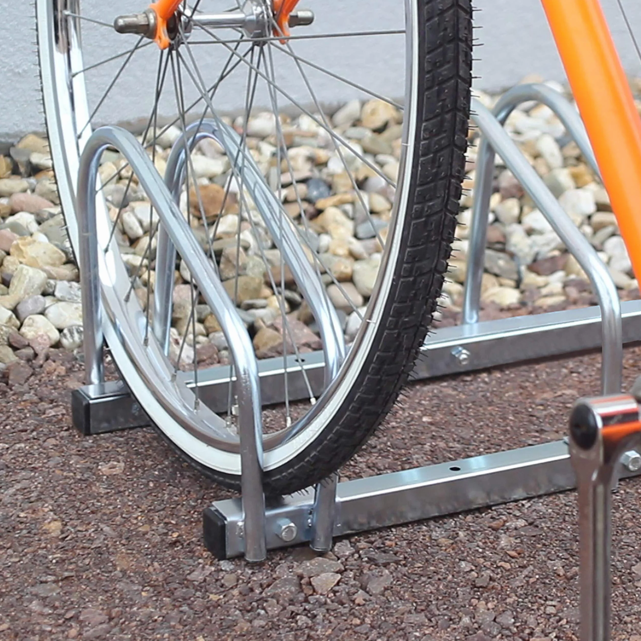 Relaxdays Râtelier Familial pour 5 vélos Argent