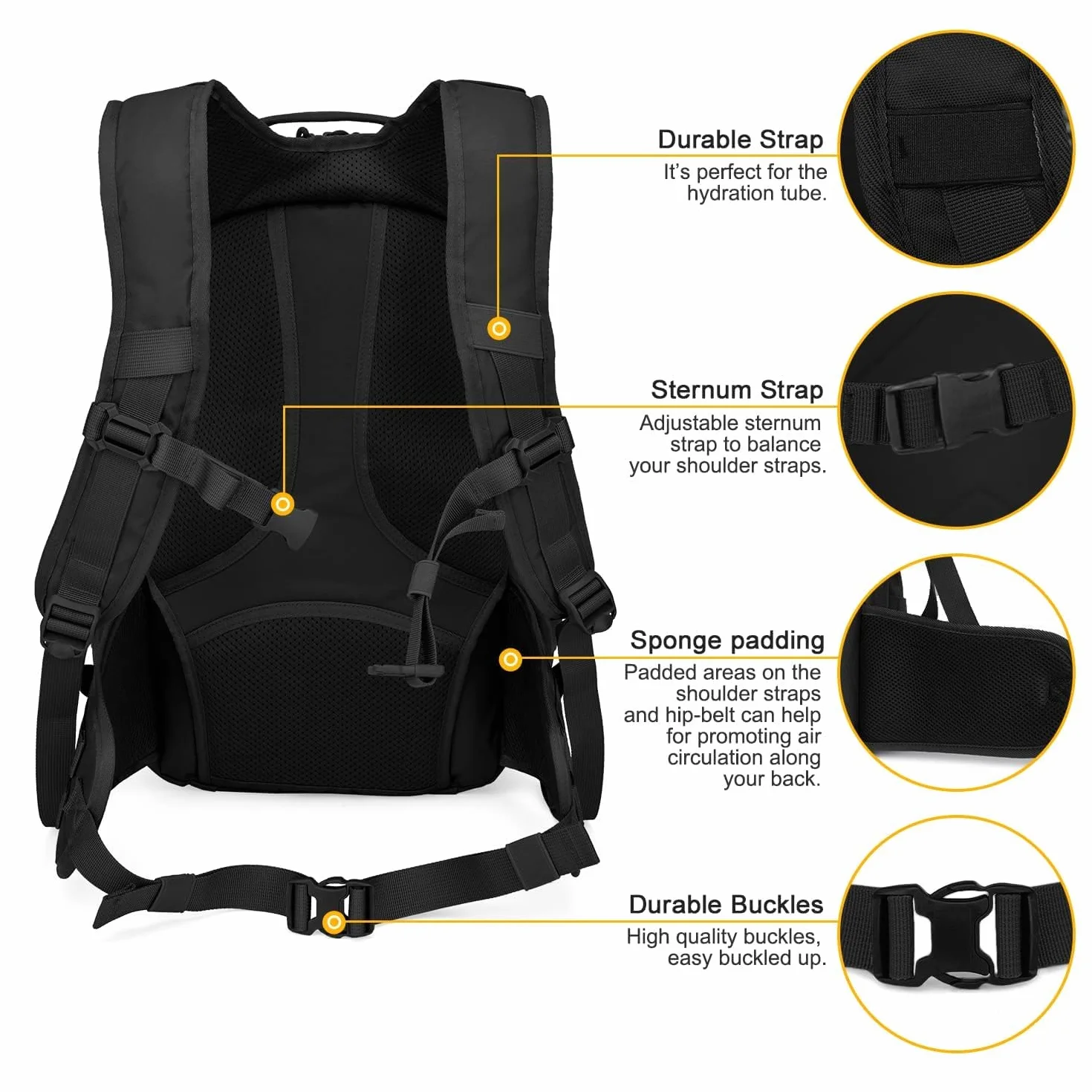Mardingtop Sac à Dos 28 L/35 L - pour Adulte - Tactique - Sac à Dos de randonnée