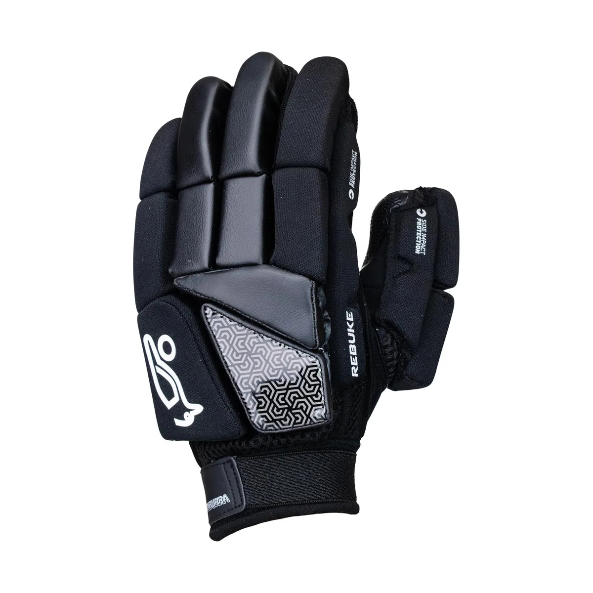 KOOKABURRA Rebuke Hockey Glove – High-Density Foam, Rubberised Palm, Indoor/Outdoor Use, Black