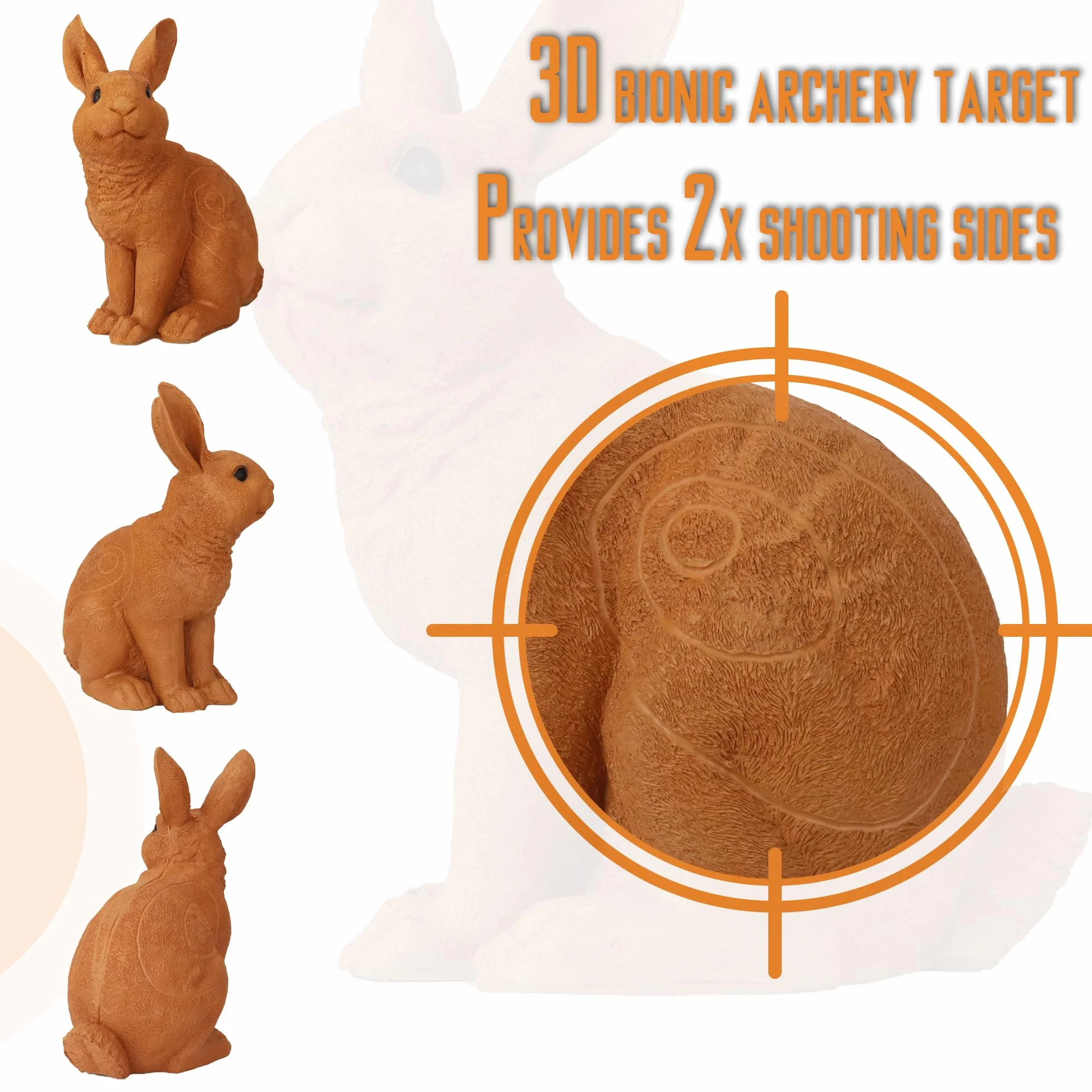 Archery Targets Rabbit 3D Animal Shooter avec support de groupe pour la chasse aux cibles