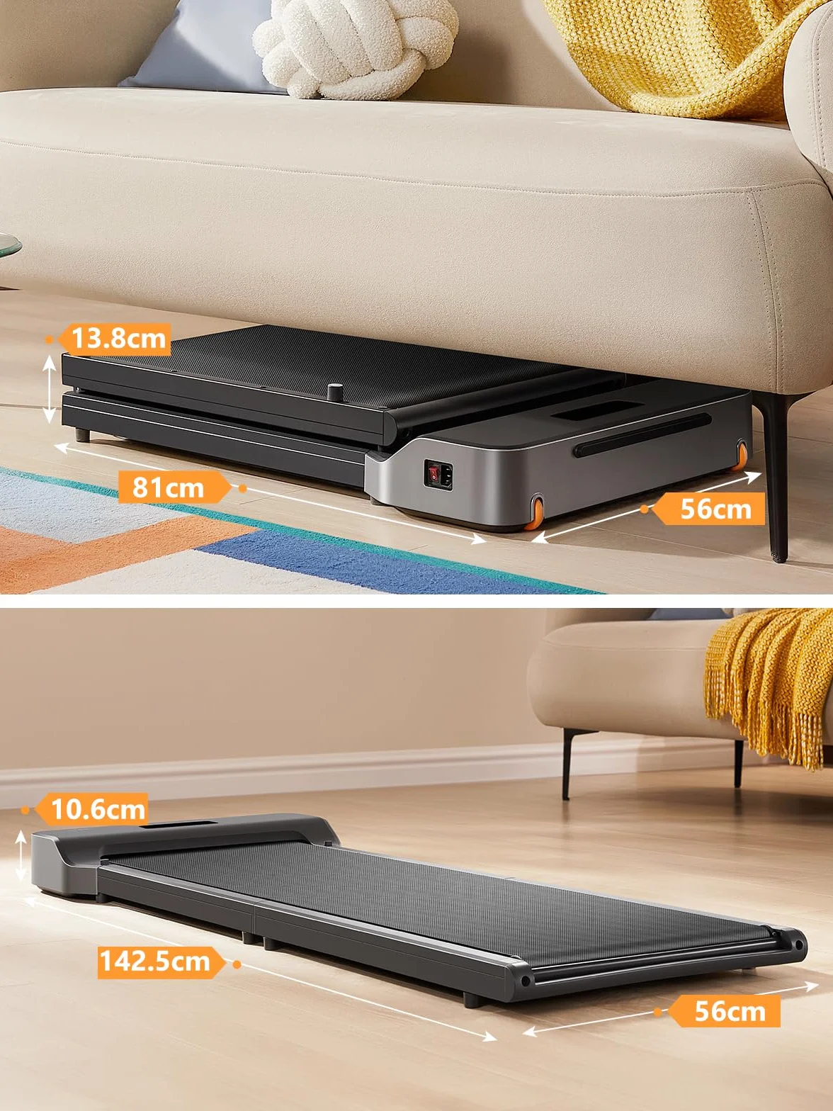 WalkingPad Tapis de Marche Pliable Électrique Silencieux 6 km/h avec Télécommande