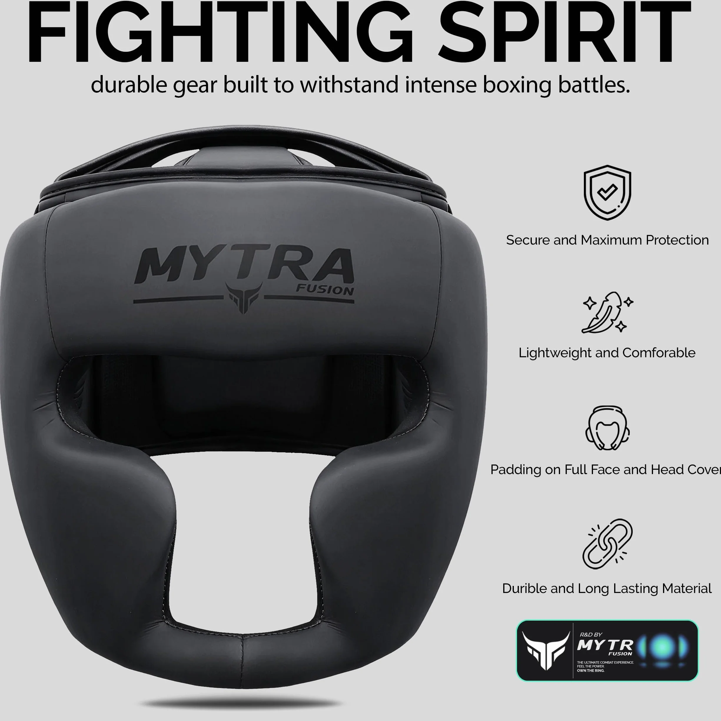 Casque de Boxe pour Hommes & Femmes — Sparring Visage Complet avec Protection Joue, Front et Oreilles, Ajustable pour MMA, Muay Thai & Kickboxing