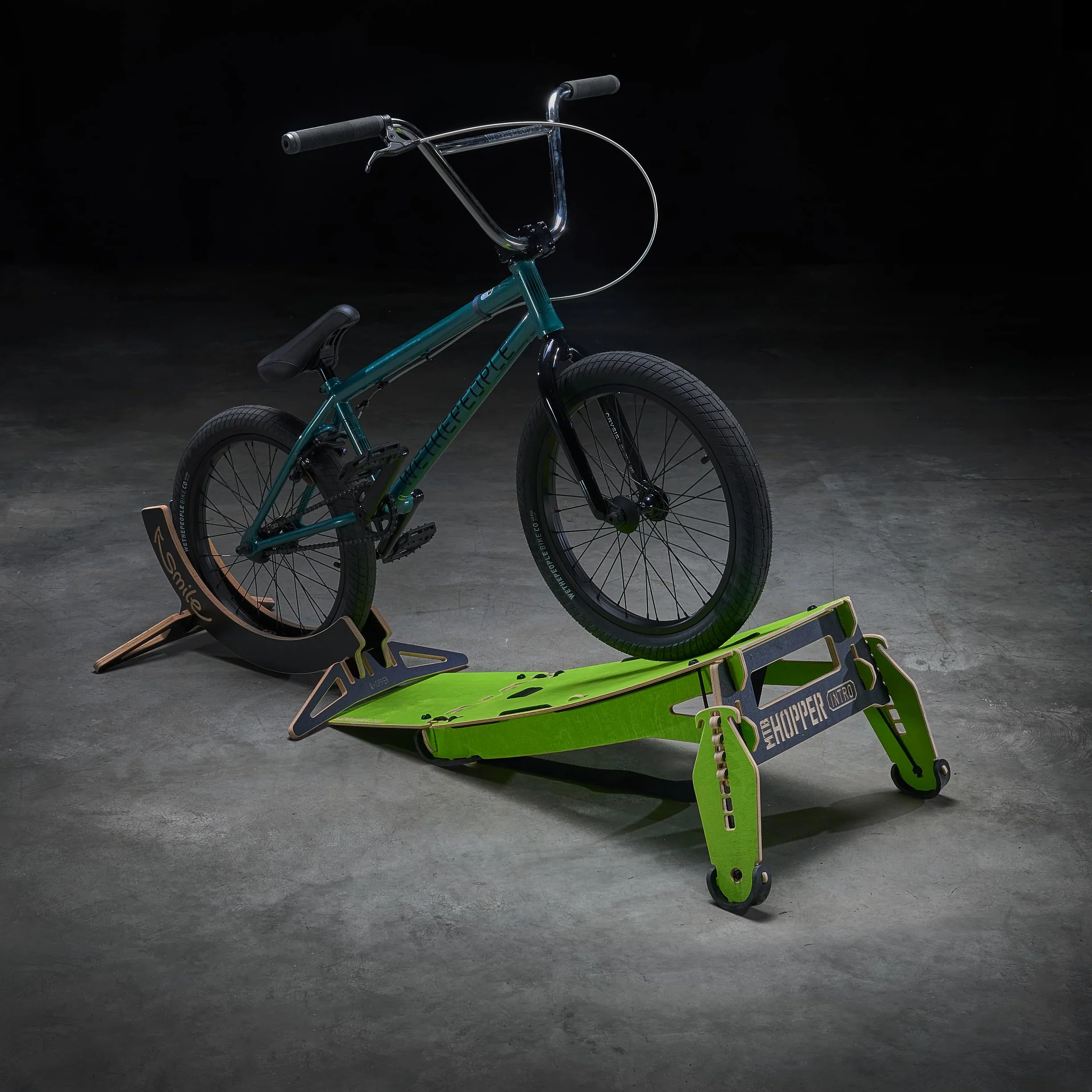 MTB Hopper Intro - Rampe de Saut Portable pour BMX VTT Skate Trottinette - Tremplin Velo - Rampe de Saut Portable et Super Légère