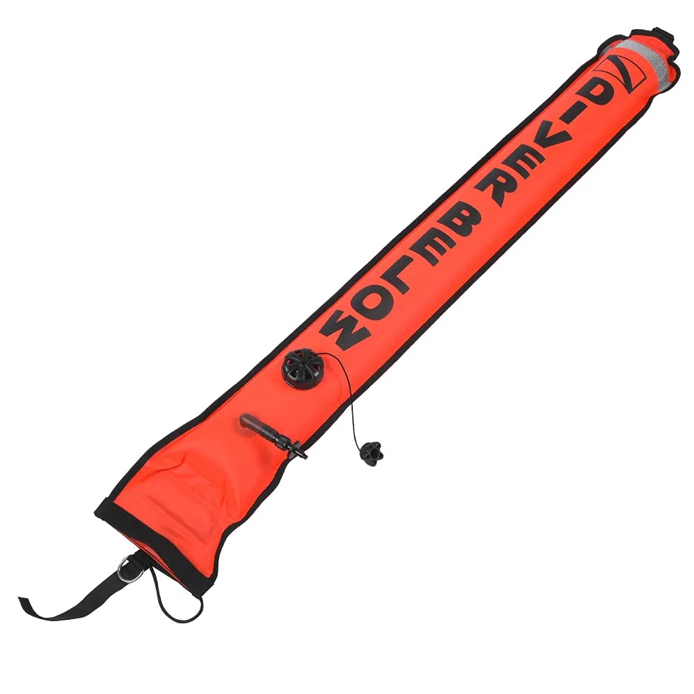KIMISS Surfaceer Dsmb 6Ft Signal de Plongée Gonflable Haute visibilité SMB (Rouge)
