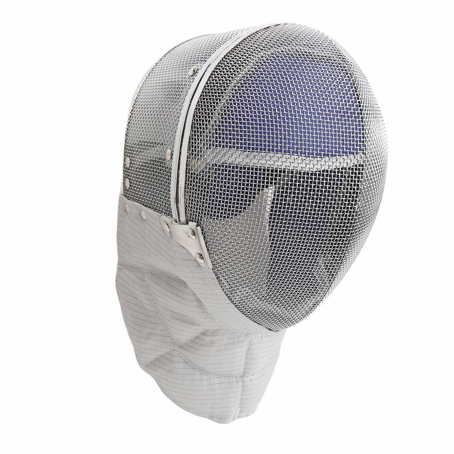 Casque d'escrime, Casque en d'acier certifié CE 350N avec Bavoir rembourré en Cuir PU, Idéal pour Les Escrimeurs Débutants et Expérimentés