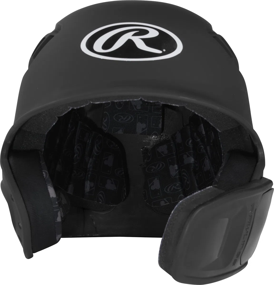 Rawlings 2022 R16 Reverse 1-Tone Baseball Batting Helmet, Senior, Matte Black