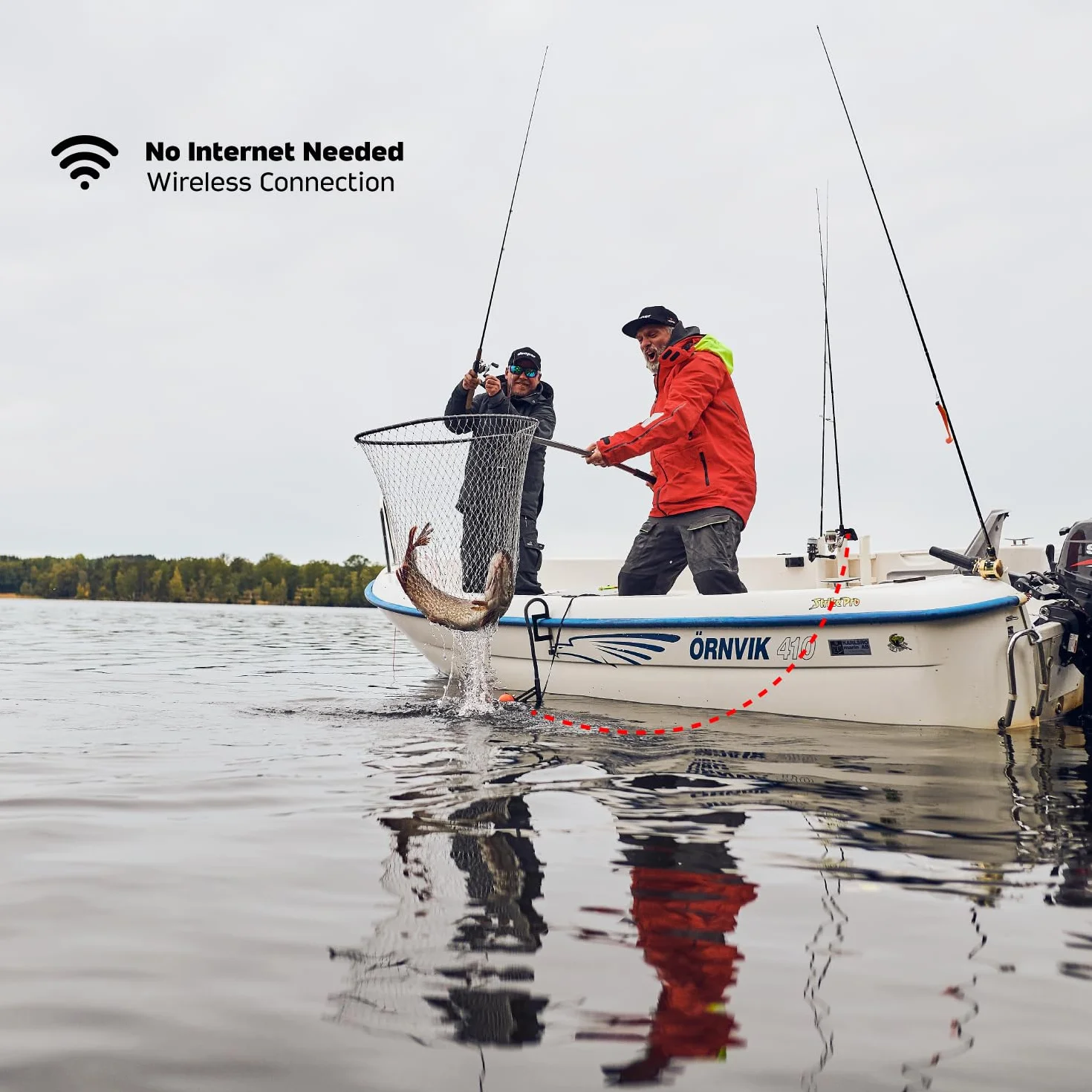 Deeper Pro+ 2 Sondeur de Pêche Portable avec GPS Intégré, Détecteur de Poissons et de Profondeur, pour Kayak, Bateau, Pêche sur Glace, Fonctionne avec Téléphones Portables (App Gratuite)