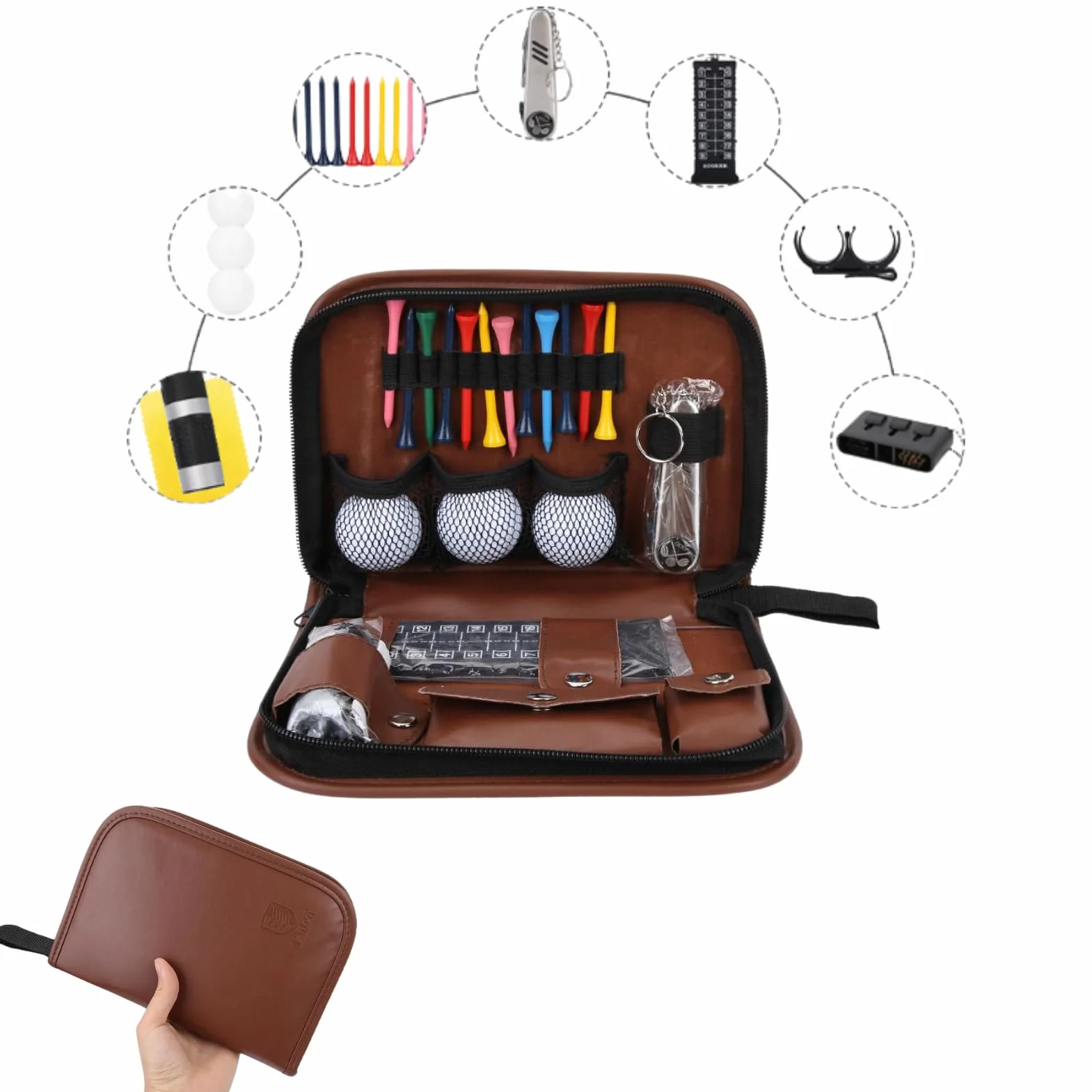 Golf Set Organisateur, Golfeurs Multifonctionnel Ensemble D'Outils De Golf Accessoires