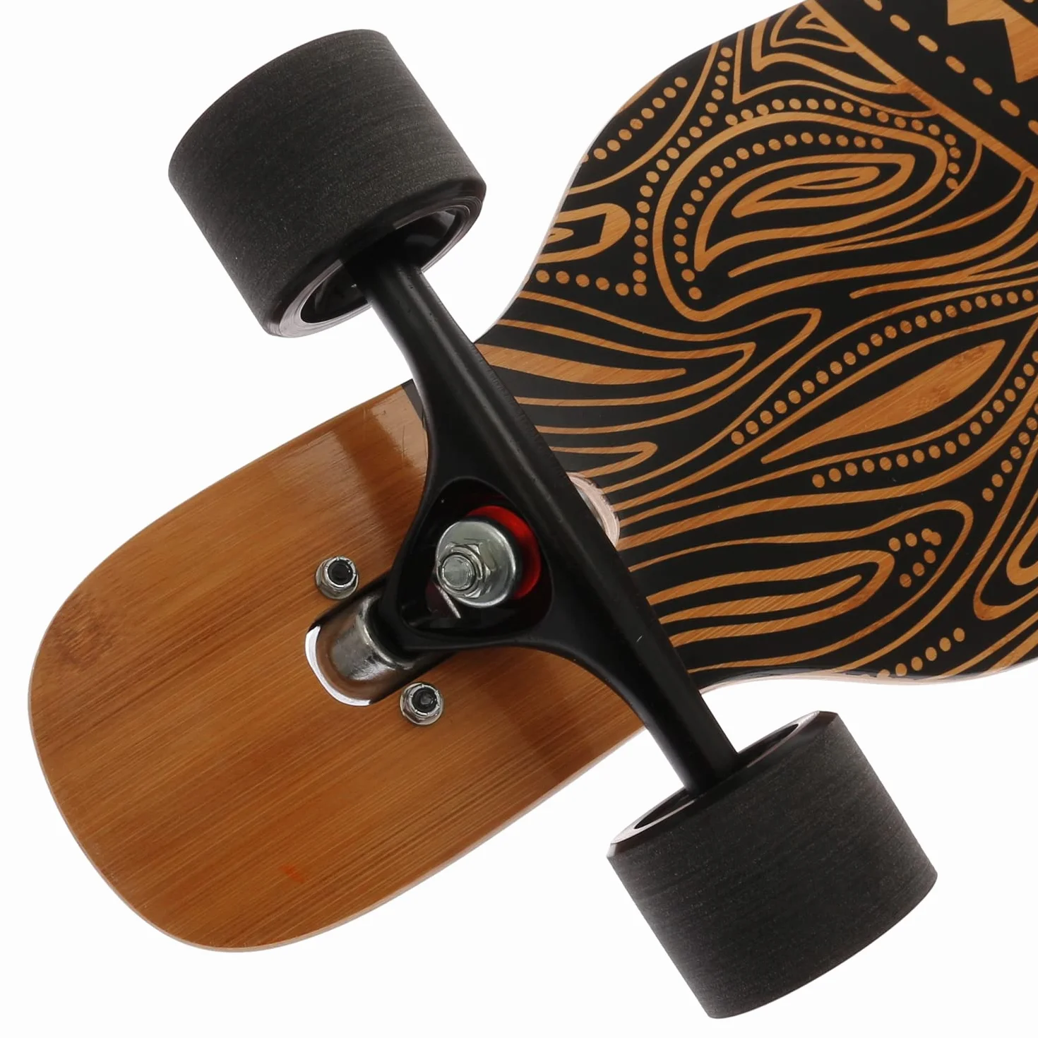 FunTomia Longboard Drop Through Cruiser Complet 3 Niveaux Flexibles Roulements Mach1 Speed Outil en T