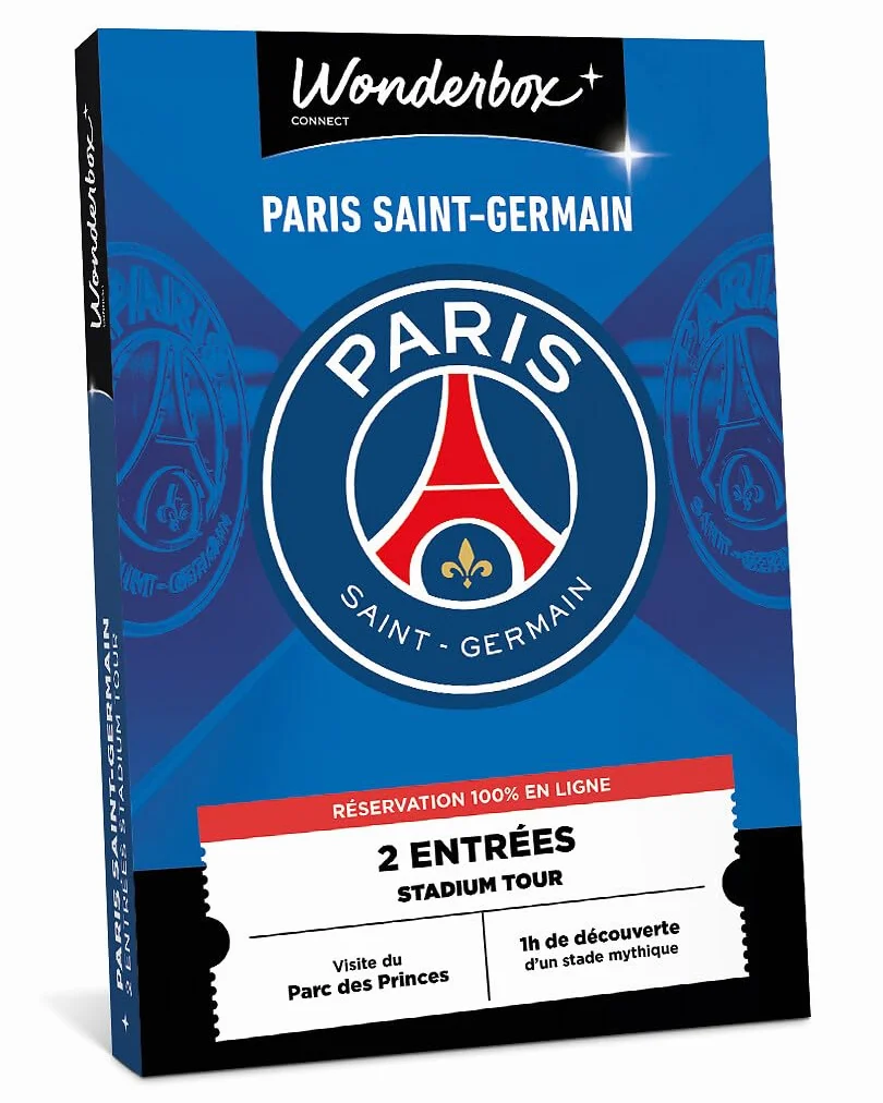 Wonderbox Connect - Coffret Cadeau - PSG Stadium Tour - 2 entrées pour Une Visite du Stade Mythique et du musée - Parc des Princes - Validité 27 Mois