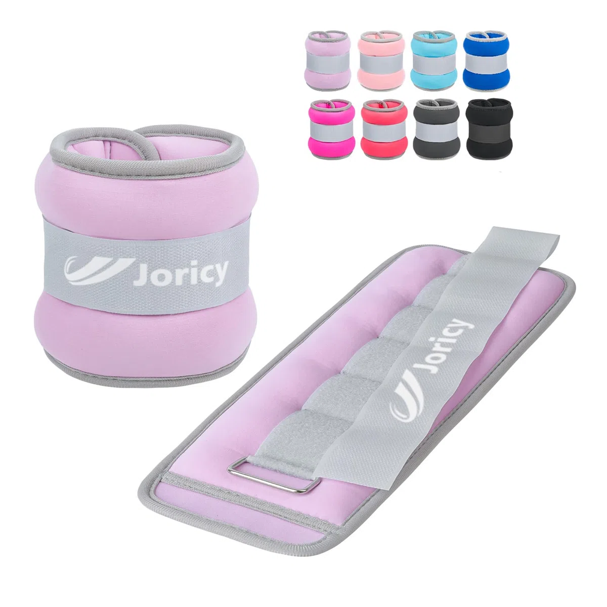 JORICY Poids Cheville Poids de Poignet Poids pour Cheville 1 2 3 4 5 6 8 10 kg la Paire Poids Poignets pour Perte de Poids, Bracelets Lestés pour Exercice Marche Jogging Poids Musculation