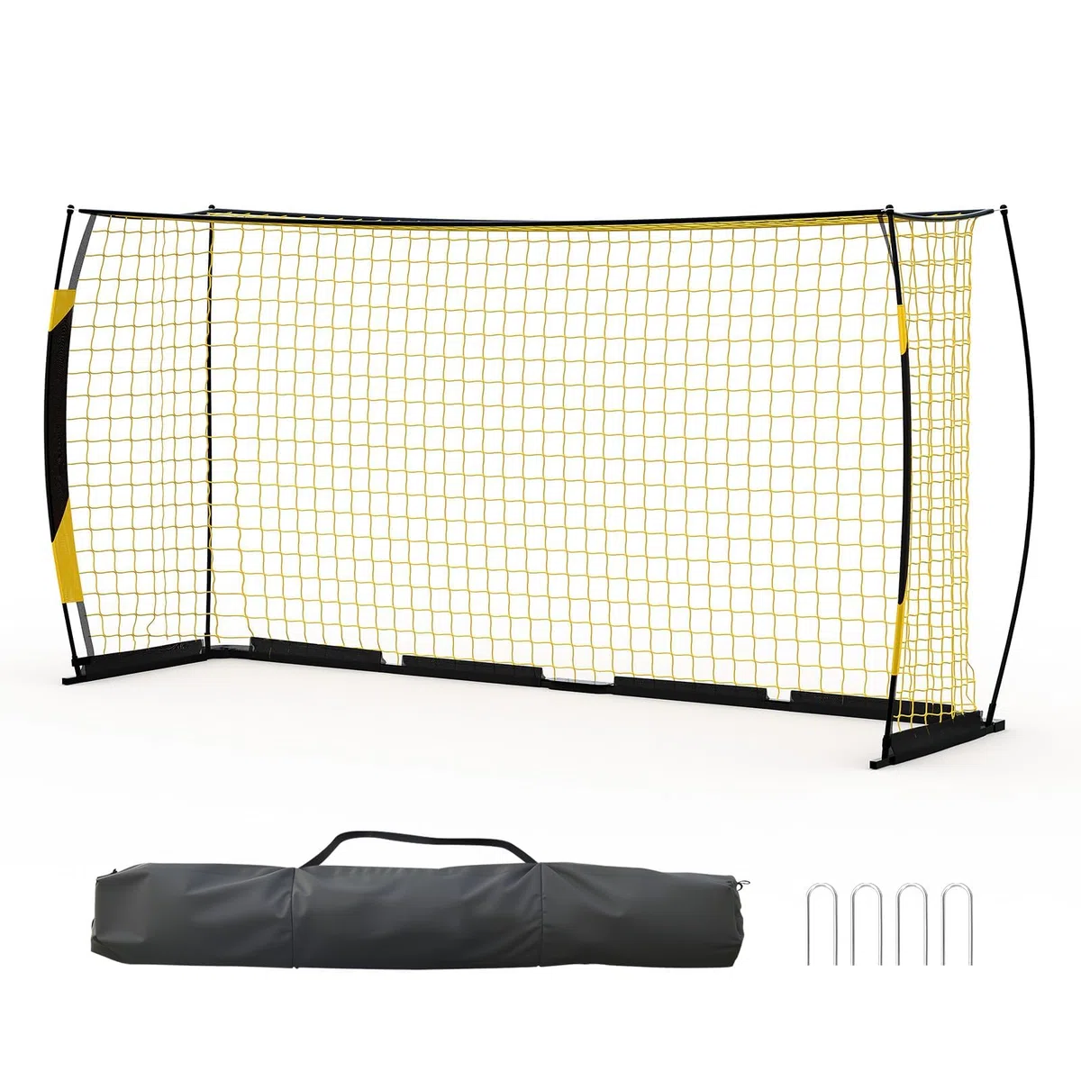 But de Football Pliable 365x183x100 cm Exterieur avec Accessoires Montage Rapide pour Entrainement